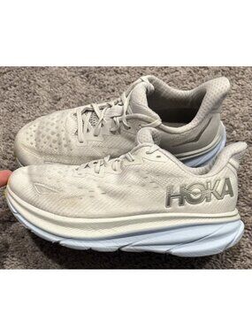 Hoka Clifton 9 Wide Womens Size 7D Nimbus Cloud Ice Water Running Shoes Comfort